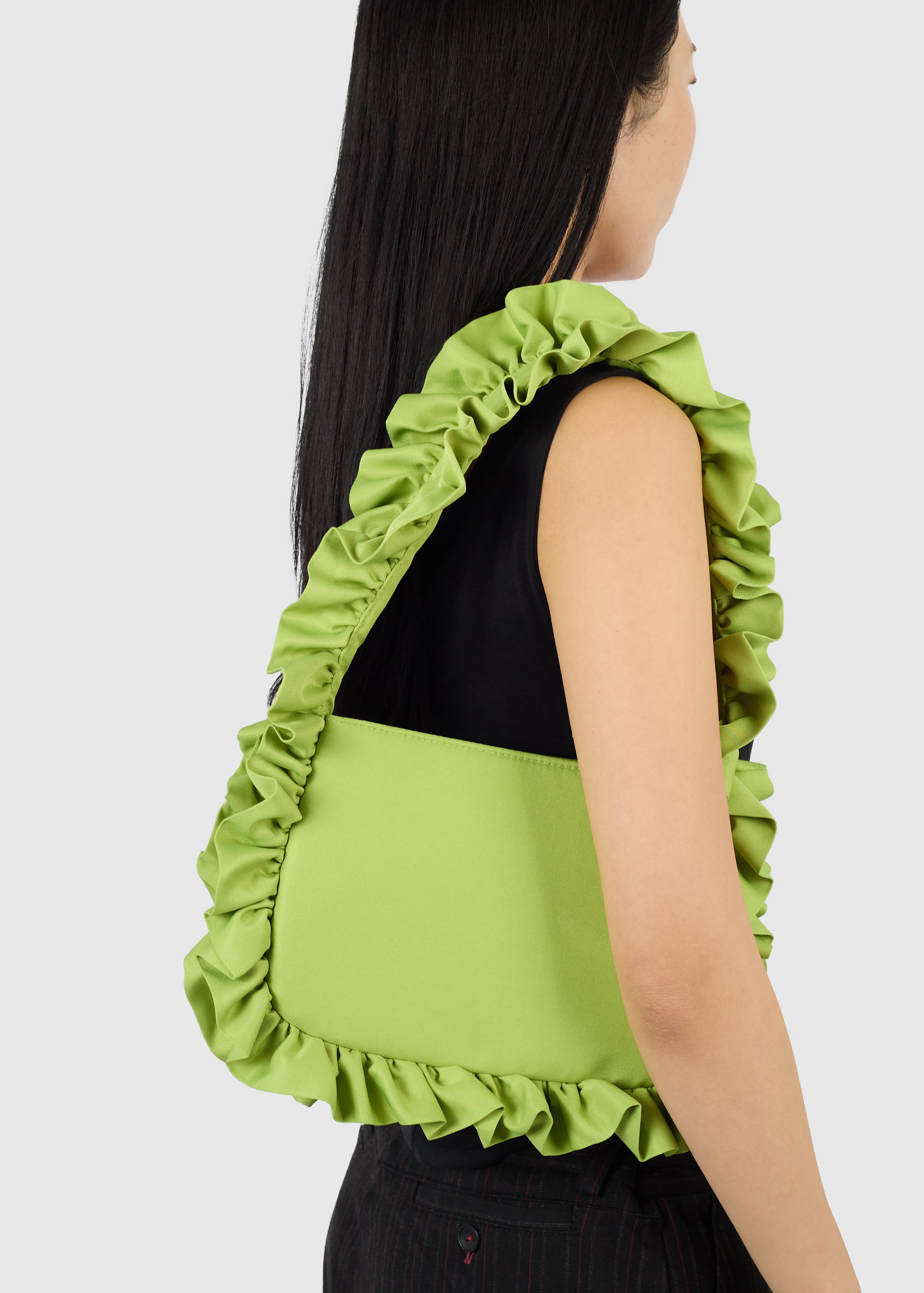 Olive Green Baguette Bag