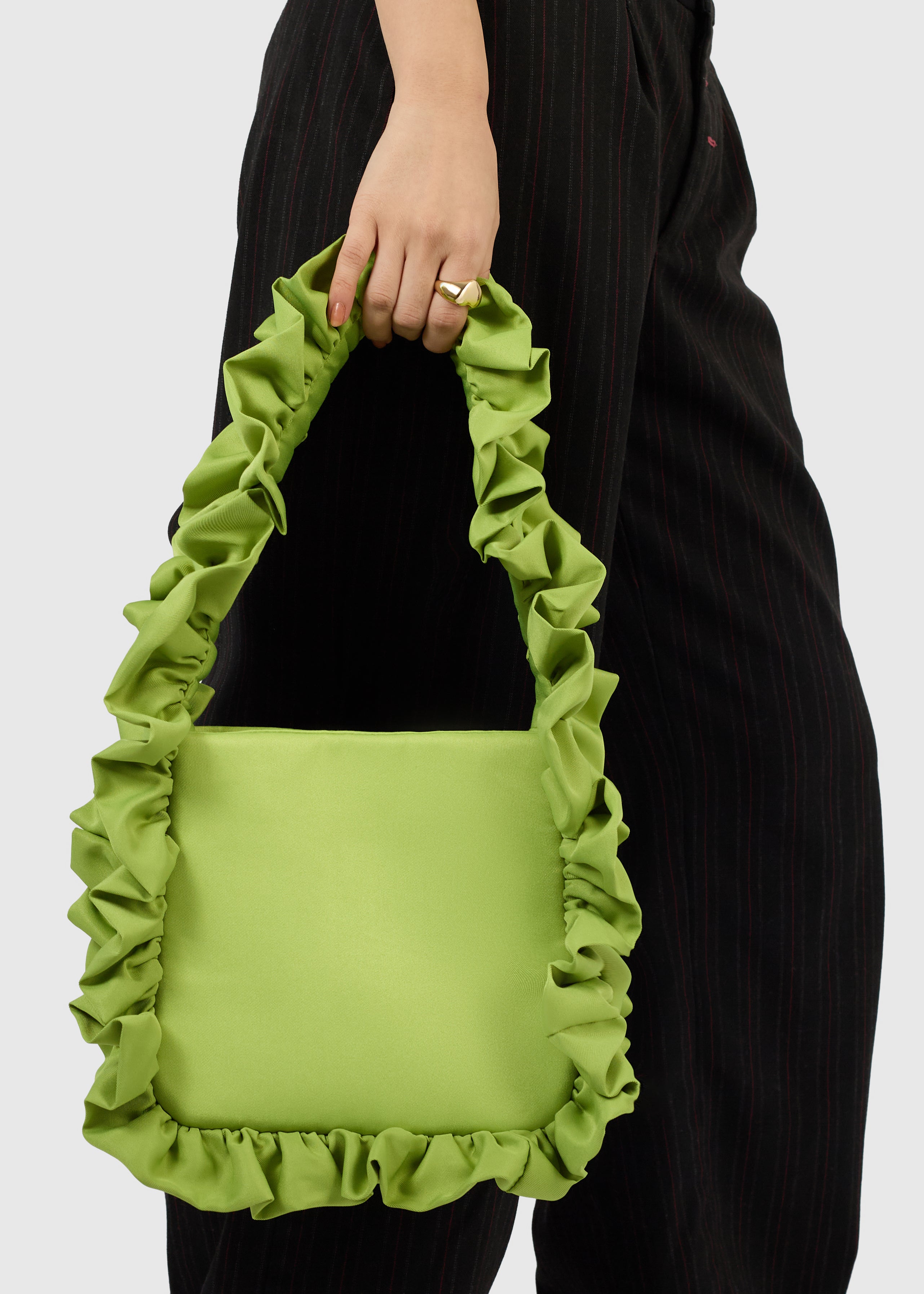 Olive Green Original Ruffle Bag