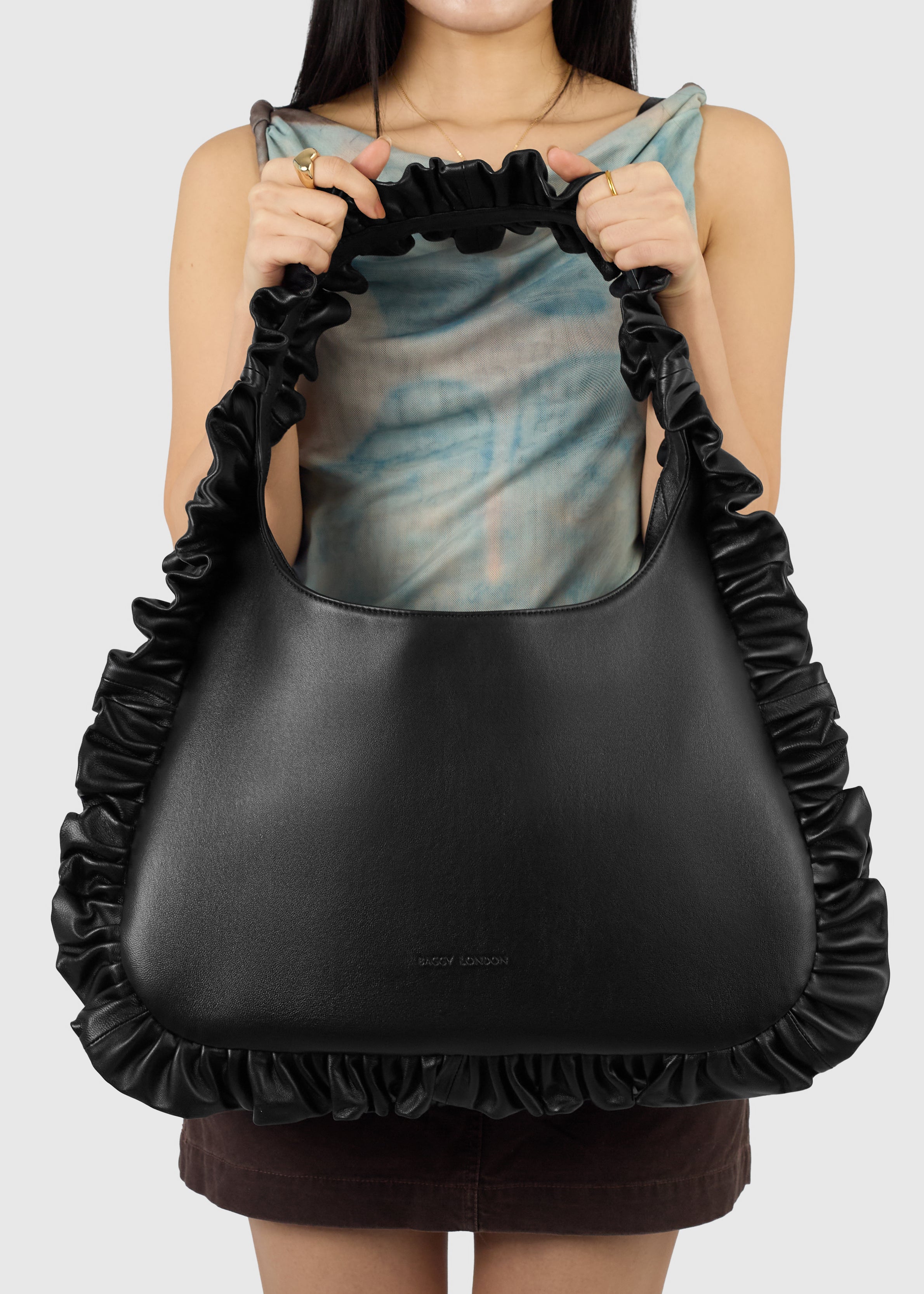 Leather Hobo - Onyx