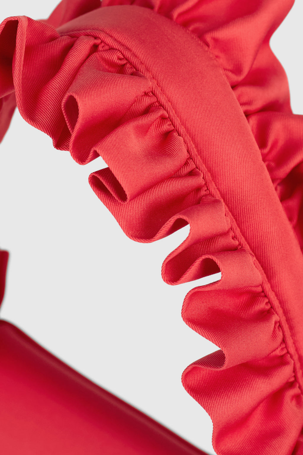 Red Baguette Flap Bag