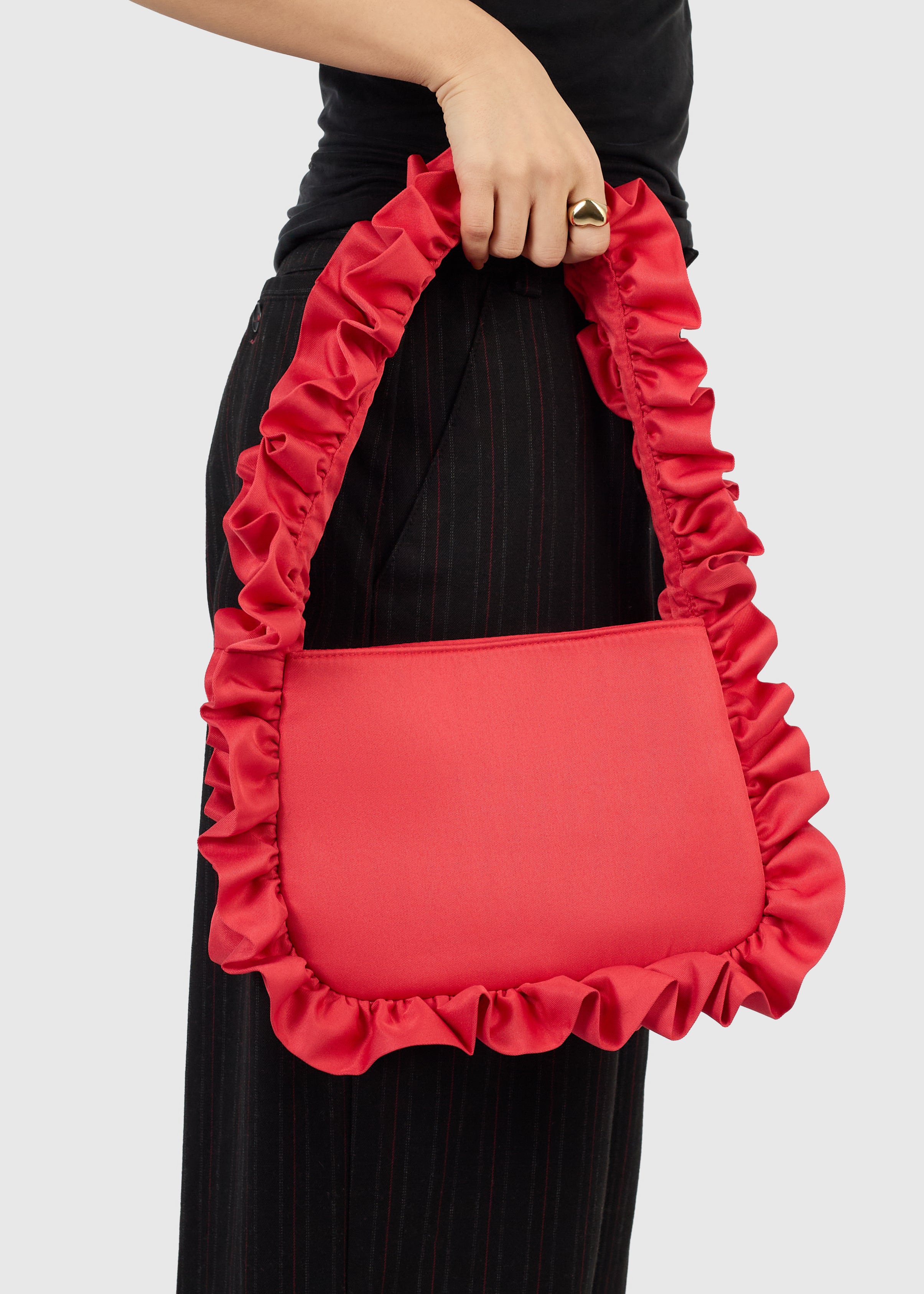 Red Baguette Bag