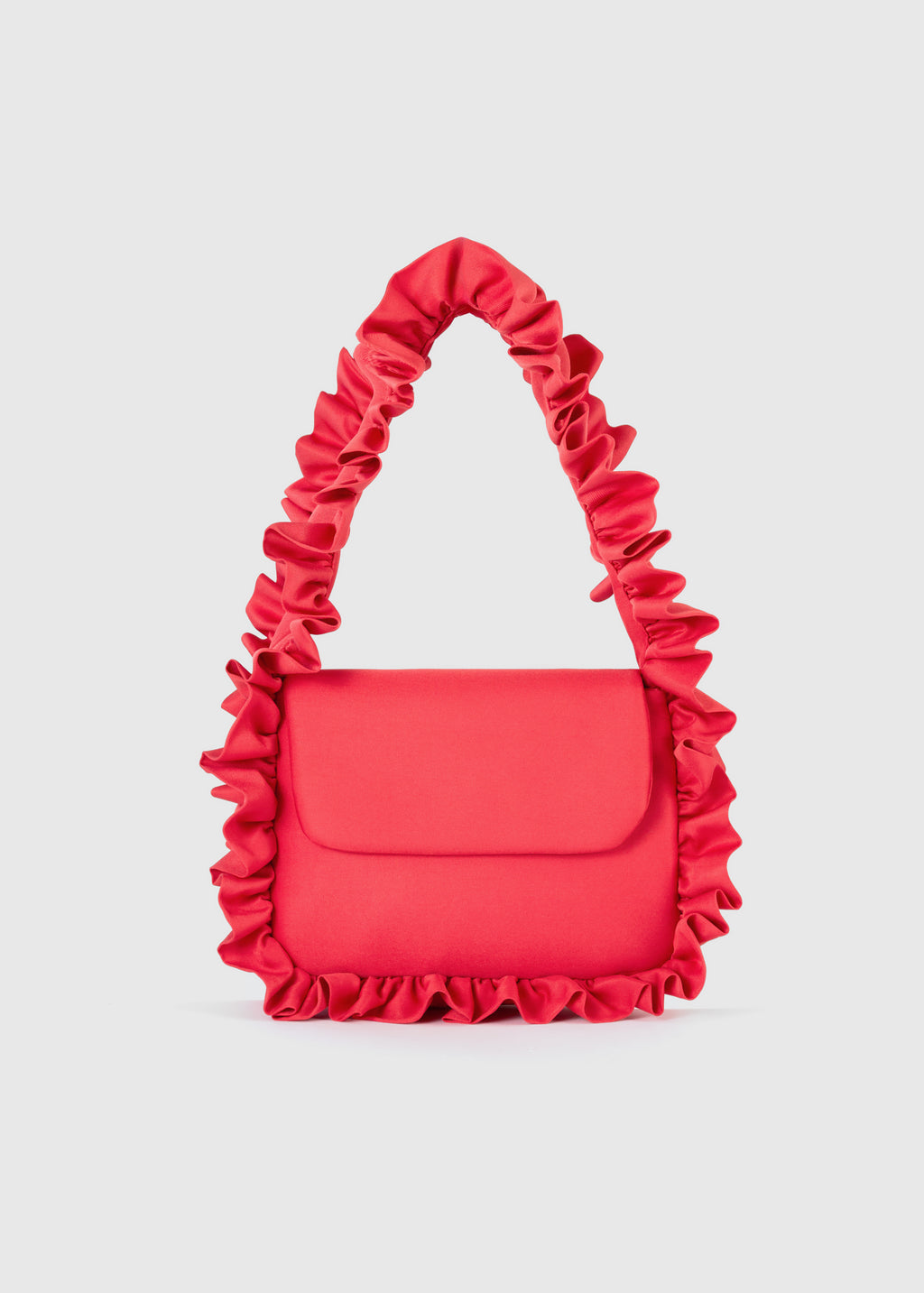 Red Baguette Flap Bag