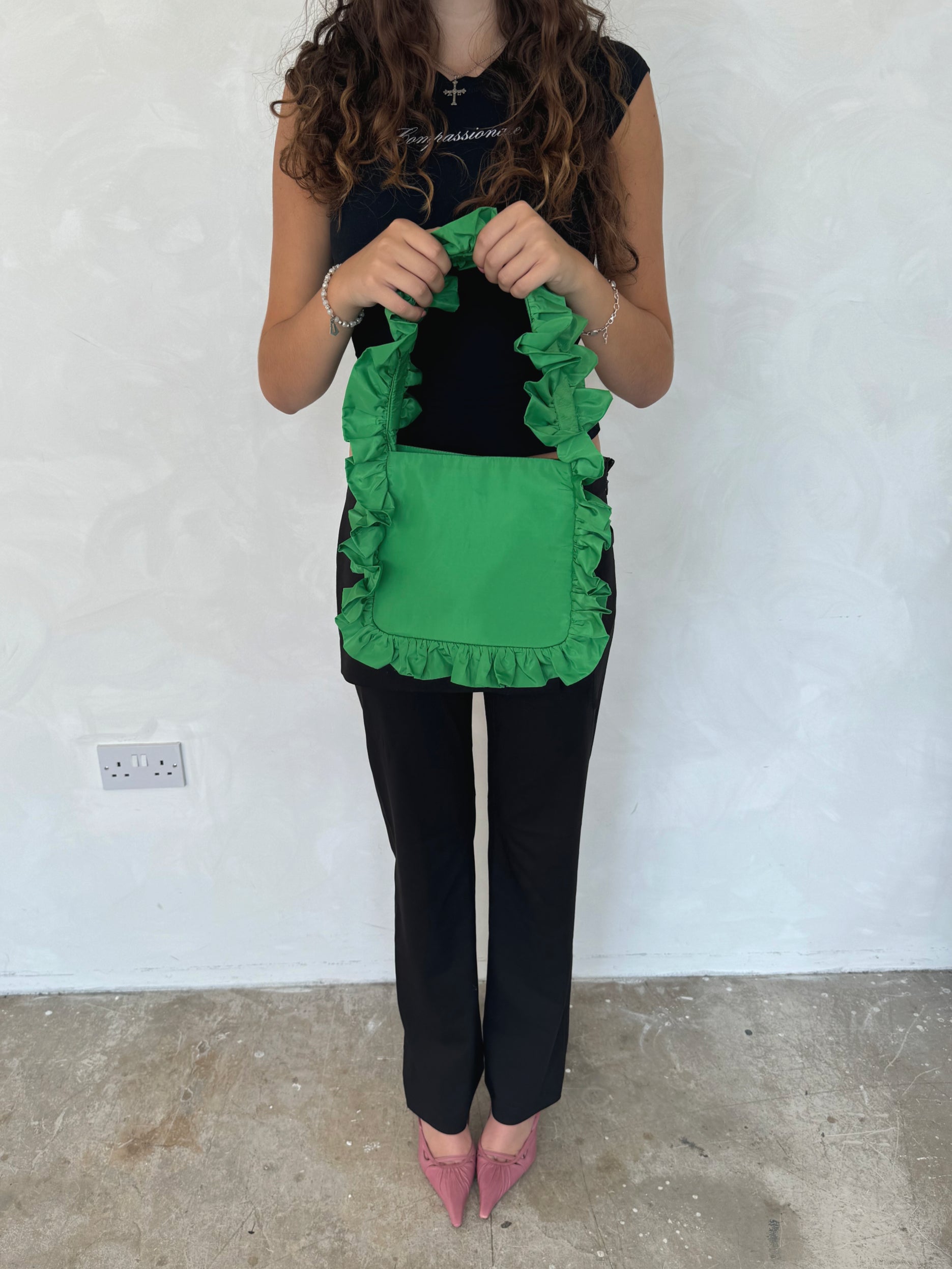 Jade Green Original Ruffle Bag image 2
