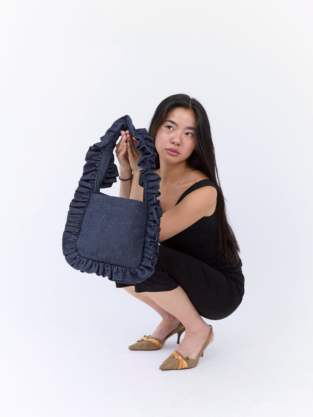 Denim Original Ruffle Bag image 0