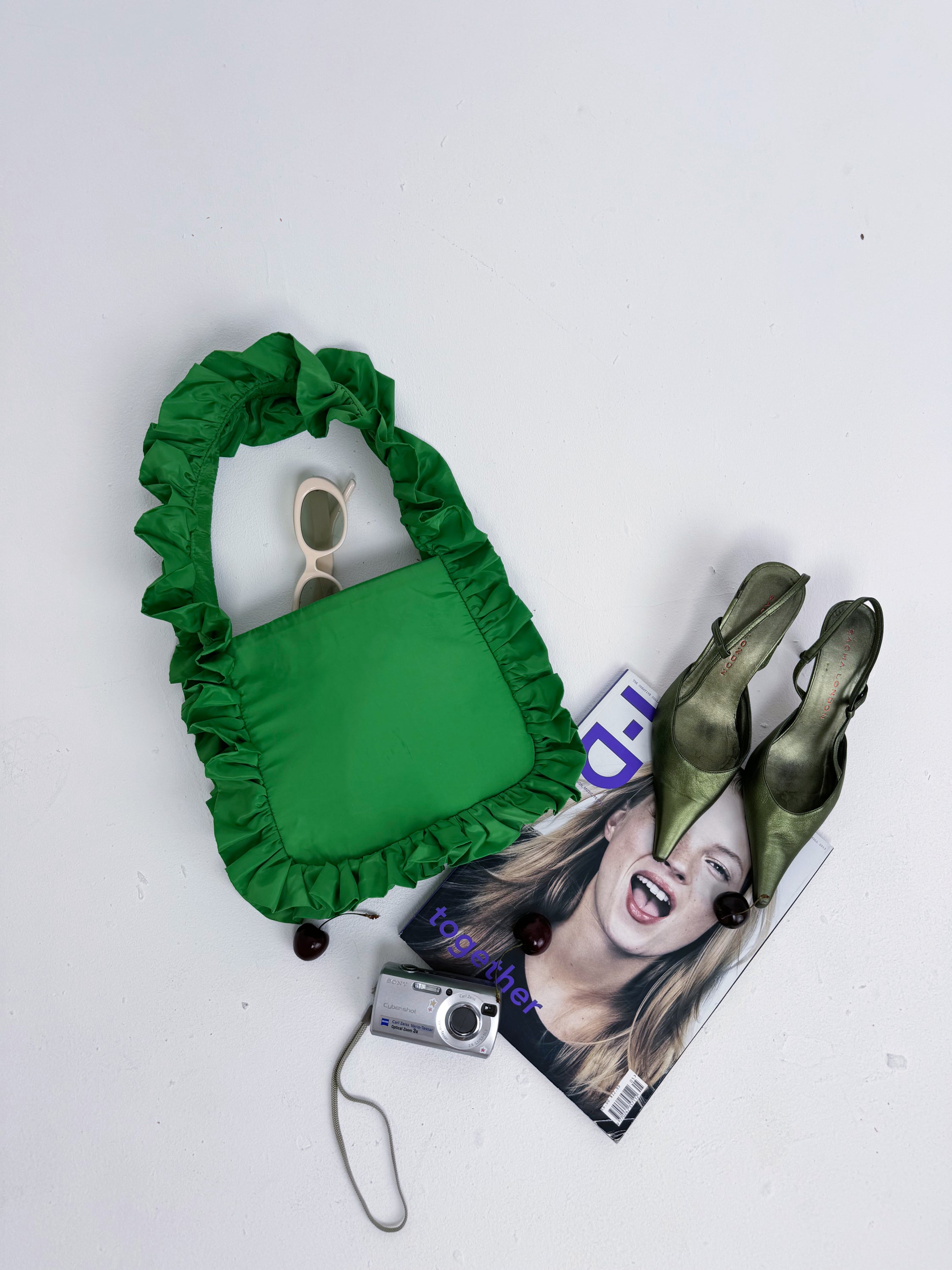 Jade Green Original Ruffle Bag image 1