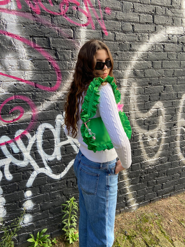 Jade Green Baguette Bag image 1