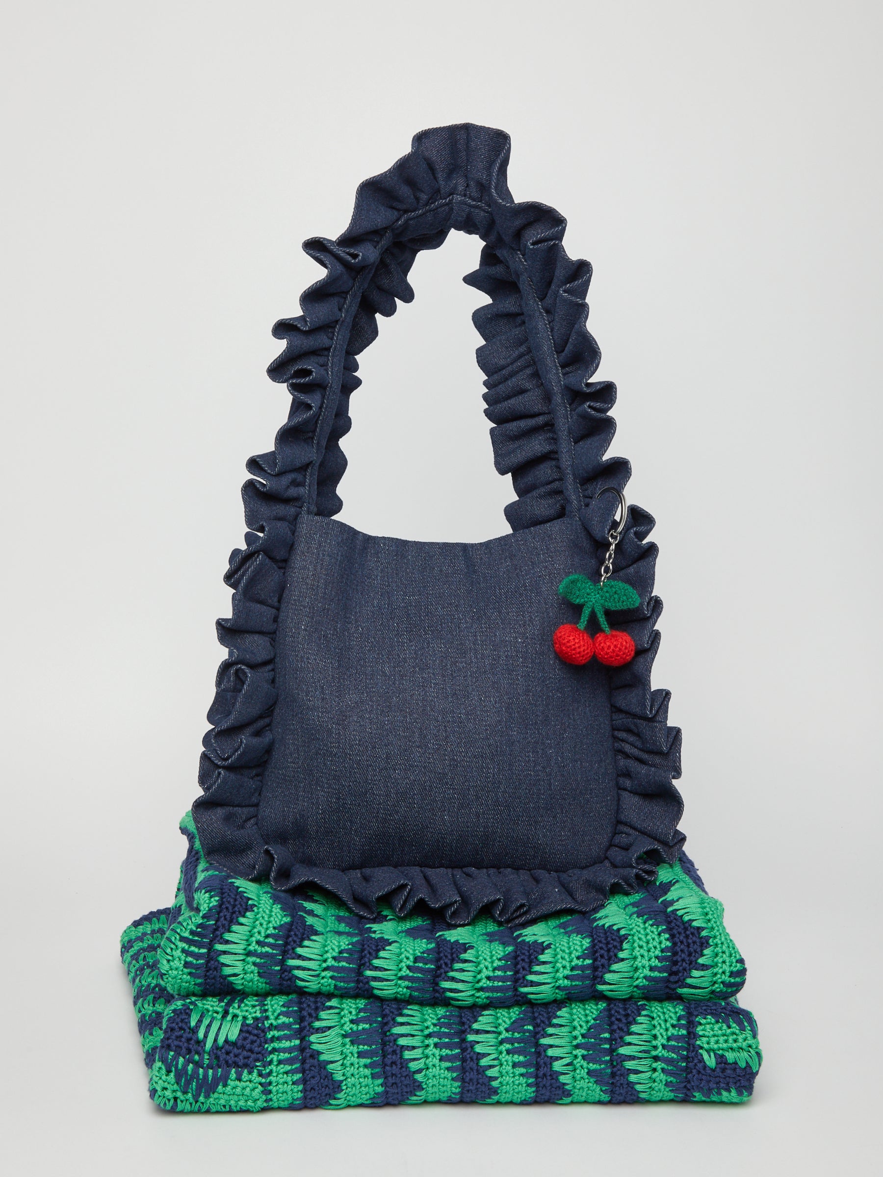 Denim Original Ruffle Bag image 4