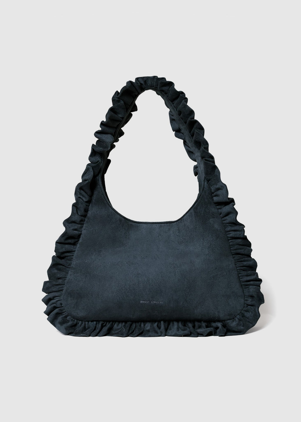 Suede Mini Hobo - Navy
