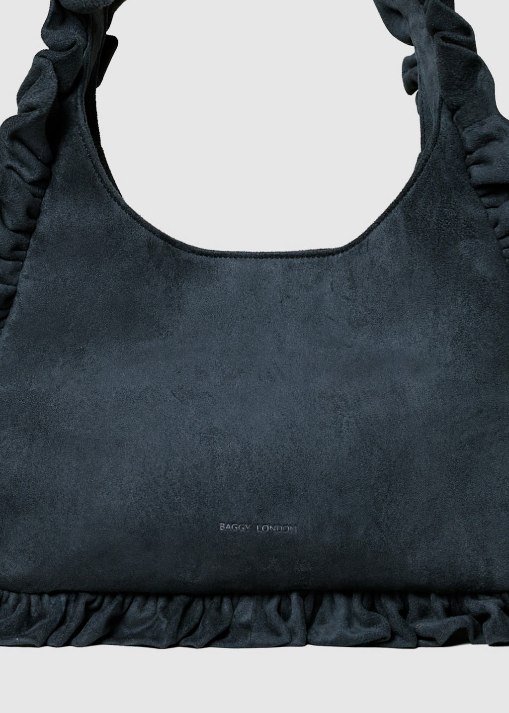 Suede Mini Hobo - Navy